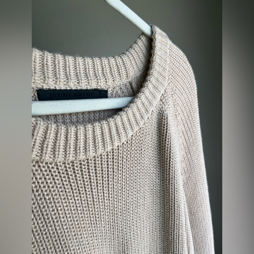 Jenni Kayne Cotton Fisherman sweater 100% cotton Tan color